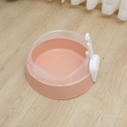 Large Semi-Enclosed Cat Litter Box – Hooded Privacy Pan with Scoop, Easy to Clean