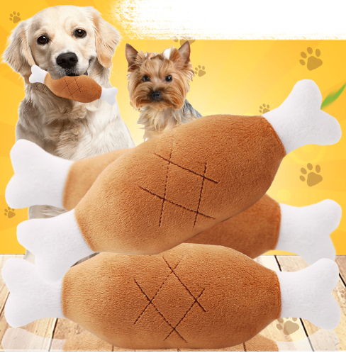 Bite-Resistant Chicken Leg Dog Toy – Interactive Chew & Fetch Toy for Puppies & Dogs