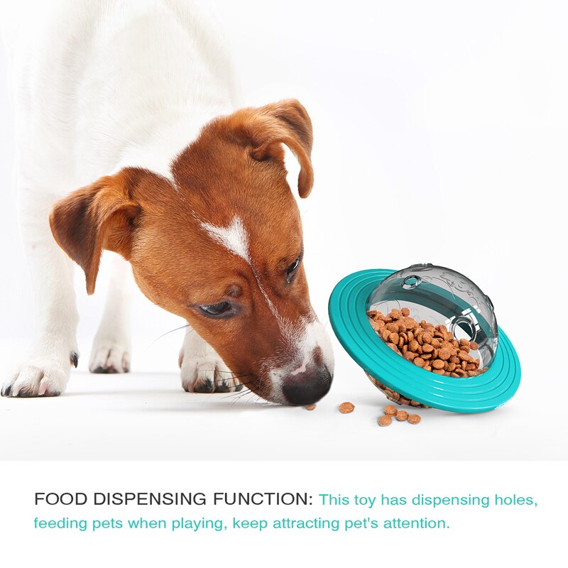 Bite-Resistant Dog Frisbee – Rotating Disc Fetch Toy for Outdoor Play & Training