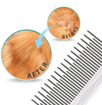 Pet Grooming Needle Comb – Detangling Rake for Dogs & Cats, Removes Loose Fur & Mats
