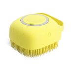 Pet Shampoo Brush & Massage Comb – Silicone Bath Scrubber for Dogs & Cats