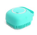 Pet Shampoo Brush & Massage Comb – Silicone Bath Scrubber for Dogs & Cats