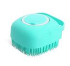 Pet Shampoo Brush & Massage Comb – Silicone Bath Scrubber for Dogs & Cats
