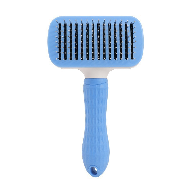 Self-Cleaning Cat Grooming Comb – One-Button Deshedding Brush for Short & Long Hair