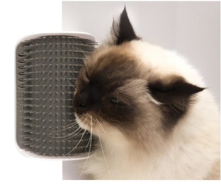 Cat Self-Grooming Corner Brush – Wall-Mounted Massage & Fur Cleaning Scratcher