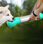 3-in-1 Portable Dog Water Bottle & Food Dispenser – Leak-Proof Travel Bowl for Hiking