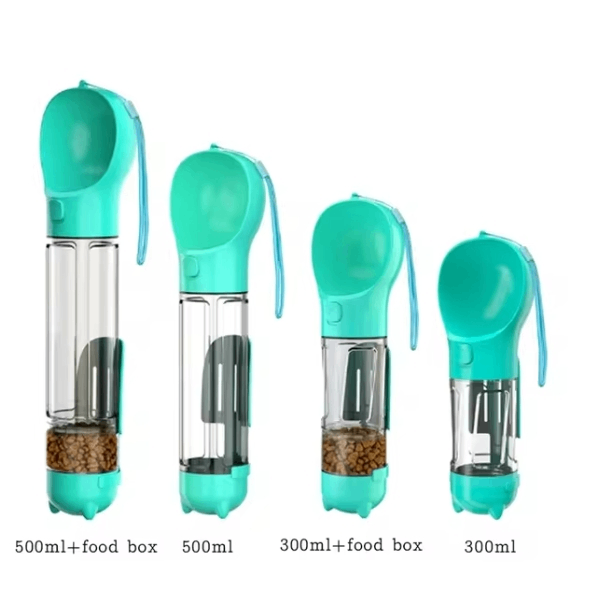 3-in-1 Portable Dog Water Bottle & Food Dispenser – Leak-Proof Travel Bowl for Hiking