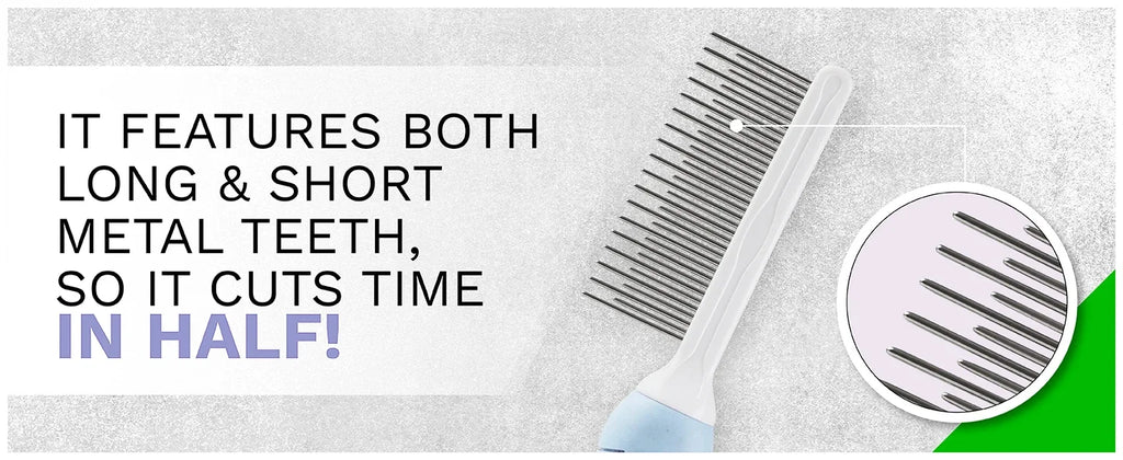 Pet Grooming Needle Comb – Detangling Rake for Dogs & Cats, Removes Loose Fur & Mats