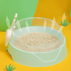 Large Semi-Enclosed Cat Litter Box – Hooded Privacy Pan with Scoop, Easy to Clean