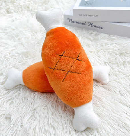 Bite-Resistant Chicken Leg Dog Toy – Interactive Chew & Fetch Toy for Puppies & Dogs