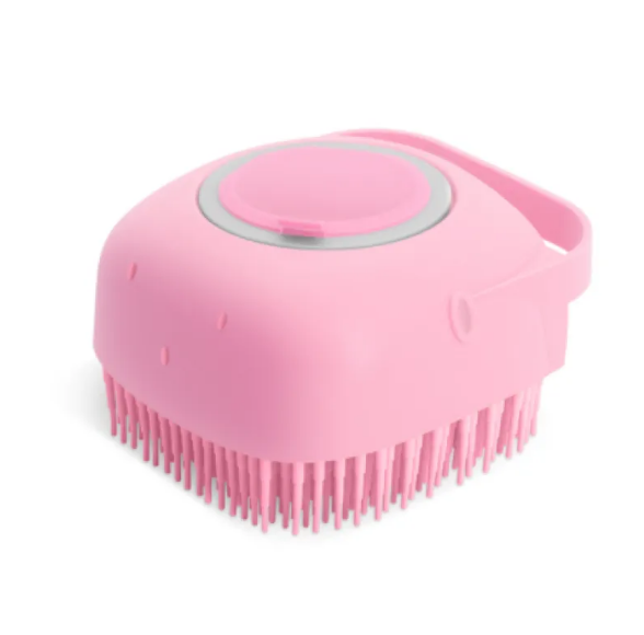Pet Shampoo Brush & Massage Comb – Silicone Bath Scrubber for Dogs & Cats