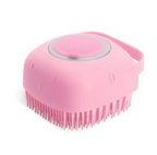 Pet Shampoo Brush & Massage Comb – Silicone Bath Scrubber for Dogs & Cats