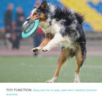 Bite-Resistant Dog Frisbee – Rotating Disc Fetch Toy for Outdoor Play & Training