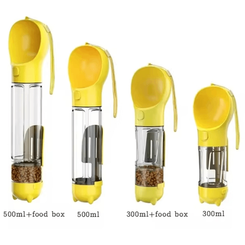3-in-1 Portable Dog Water Bottle & Food Dispenser – Leak-Proof Travel Bowl for Hiking