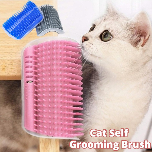 Cat Self-Grooming Corner Brush – Wall-Mounted Massage & Fur Cleaning Scratcher